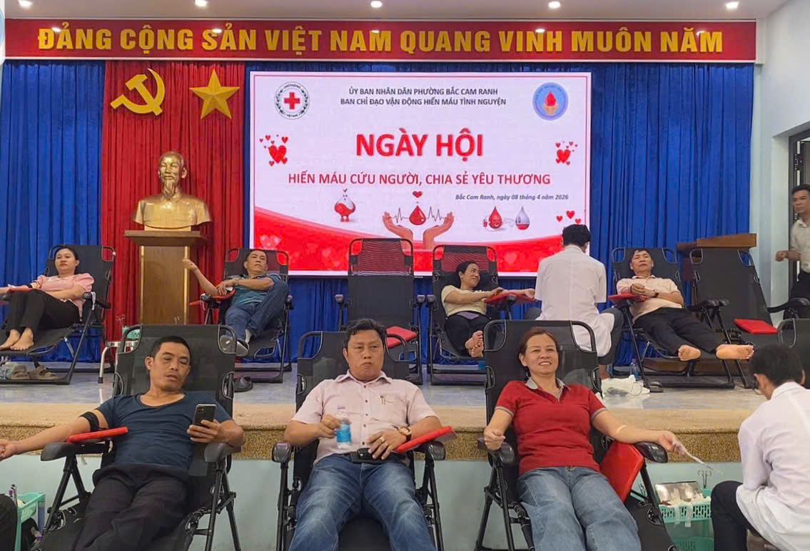 BẮC CAM RANH: LAN TỎA PHONG TRÀO HIẾN MÁU TÌNH NGUYỆN